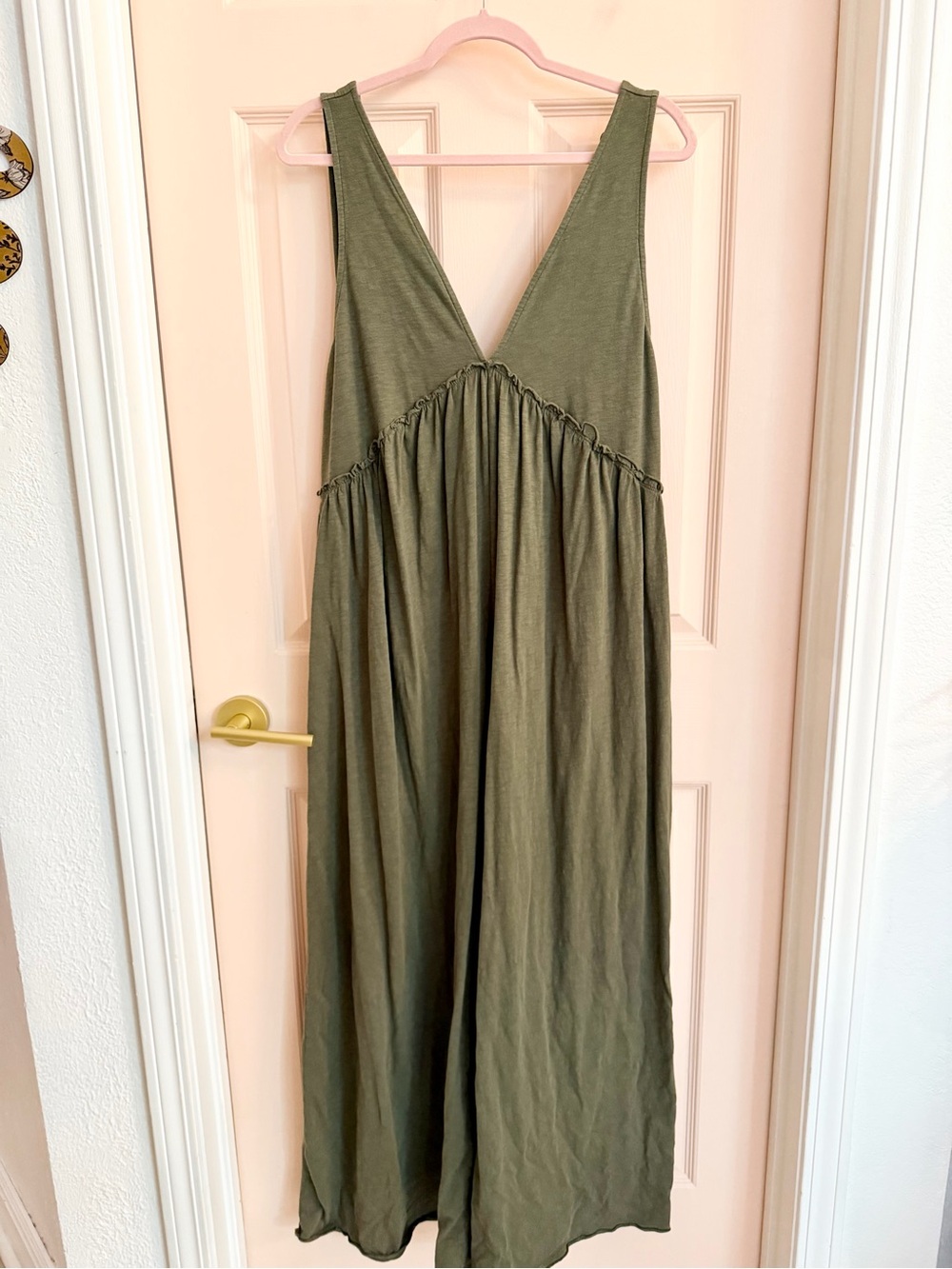 Green American eagle wide leg jumpsuit